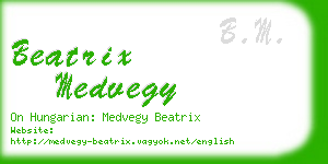 beatrix medvegy business card